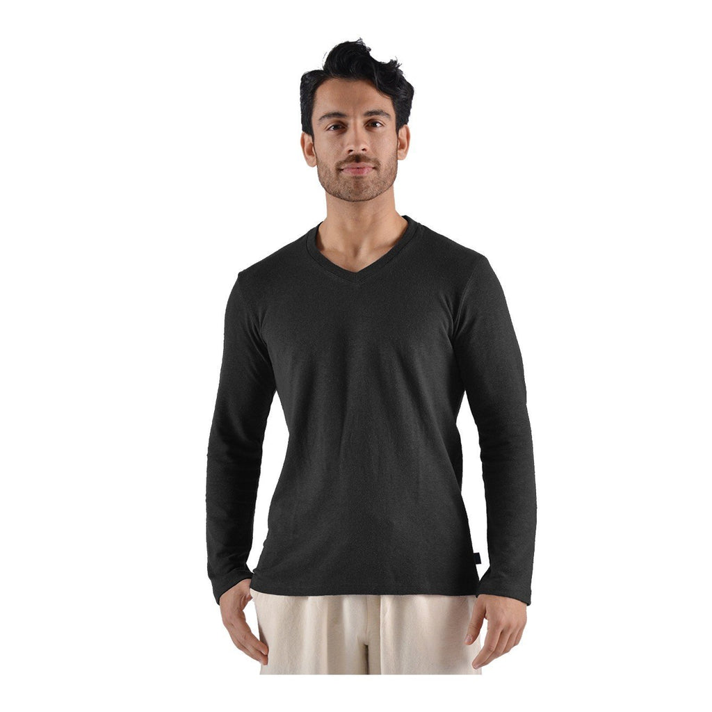 Urban Hemp Long Sleeve V-Neck Top