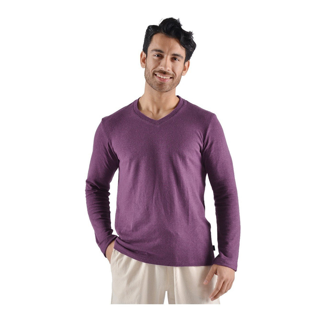 Urban Hemp Long Sleeve V-Neck Top